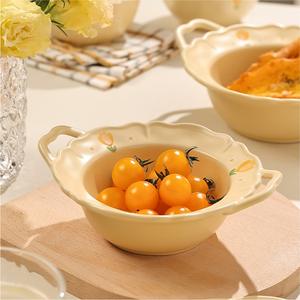 Assiette en céramique porcelaine pour restaurant fête <span class=keywords><strong>vaisselle</strong></span> en gros bol à soupe fleur jaune <span class=keywords><strong>vaisselle</strong></span> ensembles <span class=keywords><strong>6</strong></span> <span class=keywords><strong>personnes</strong></span> - Product Image 3
