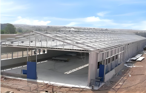 Structure en acier préfabriquée sur mesure pour poulailler, avec portique lumineux, pliage, découpe, soudage, installation rapide, faible coût, pour poulets et canards - Product Image 3