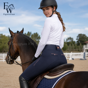 <span class=keywords><strong>Pantaloni</strong></span> <span class=keywords><strong>da</strong></span> Equitazione EW Horse Personalizzati di Nuova Moda con Funzione Breeches e Grip Aderente in Silicone su Tutta la Seduta - Product Image 5