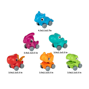 Jouets de voiture de dinosaure avec sac de rangement pour tapis de jeu, mini camions à tirer pour tout-petits bébés garçons filles <span class=keywords><strong>1</strong></span> 2 ans cadeau d'anniversaire - Product Image 3