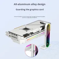 Support de carte graphique GH3PRO exclusif avec vue sur la mer, affichage de la température ARGB, support magnétique en alliage d'aluminium, en stock