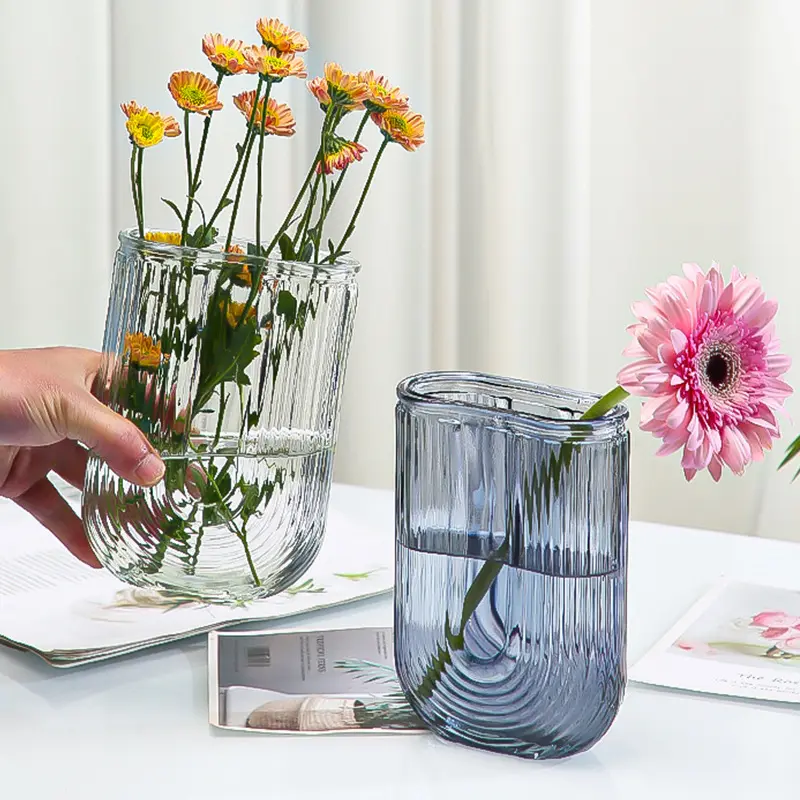 K & b Mini kleine Glas Kristall Luxus Vase Set Aroma therapie Flaschen vasen für Home Center pieces