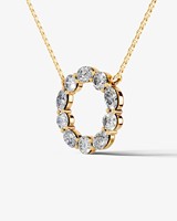Collier pour femme minimaliste en argent 925 avec moissanite ovale Lottie de 2,5 carats, plaqué or 18 carats, certifié GRA
