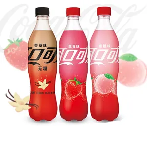 Wholesale Cocao Strawberry Flavor Cola 500ml New Cola Soda Exotic Drinks Peach Flavor Carbonated Soft Drink