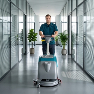 Nettoyeur de sols autoporté GS400 de 18 pouces pour la maison, les restaurants et les hôtels avec nouveau moteur et chemin de nettoyage optimisé - Product Image 1