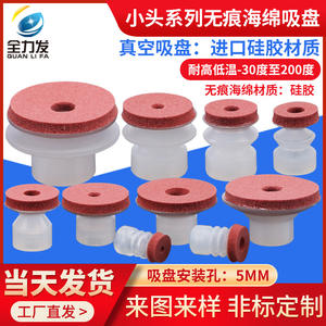 Ventosas de vacío industriales para brazos robóticos de cabezal pequeño, con componentes neumáticos de silicona que no dejan marcas y de algodón esponjoso - Product Image 2