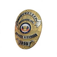 Badges Métalliques Modernes et Antiques en Alliage de Zinc Électroplaqué Or, Gravure de Logo Entièrement Personnalisée, Vente Chaude