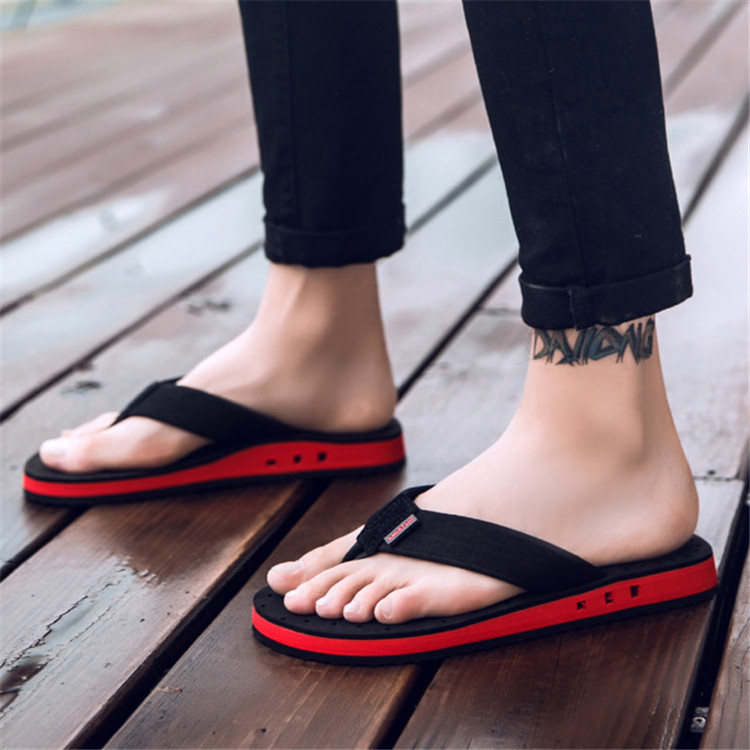 Summer Beach Slippers Custom Logo Men Flip Flops Slipper Rubber Sole EVA Men Flip-Flop
