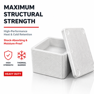 RG EPS Foam <strong>Box</strong> B-b05 Expanded <strong>Polystyrene</strong> 12-Bottle Beer Wine Shipper Styrofoam Divider Impact Resistant Environmentally - Product Image 1