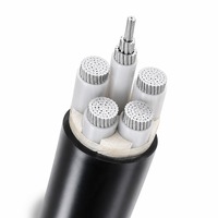 Kabel Daya Tegangan Rendah YJLV 0.6/1kV Inti Aluminium Berisolasi XLPE Berlapis PVC 4+1 Inti