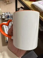 Taza de Cerámica de 11 oz con Asa en Forma de Corazón, Bicolor, para Sublimación |   Vaso Recubierto en Blanco para Impresión Personalizada por Transferencia de Calor |   Taza para Regalo y Publicidad
