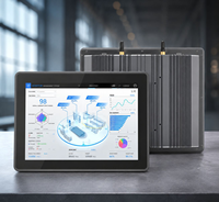 PC Industri All in One 10.4 12.1 13.3 15 15.6 Inci Layar Sentuh Kapasitif Kontrol Otomasi IPC PC Panel Industri Tanpa Kipas