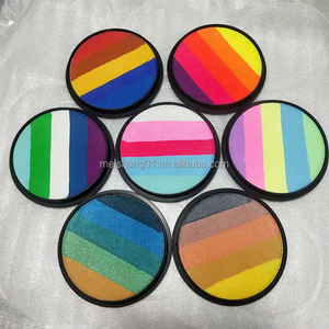 Pintura Facial Rainbow Split Cake 20g, Activada por Agua, Delineador <span class=keywords><strong>de</strong></span> Ojos Neón UV, Arte Corporal, <span class=keywords><strong>Halloween</strong></span>, Cosplay, Festivales, No Tóxica, Venta al por Mayor, OEM - Product Image 2