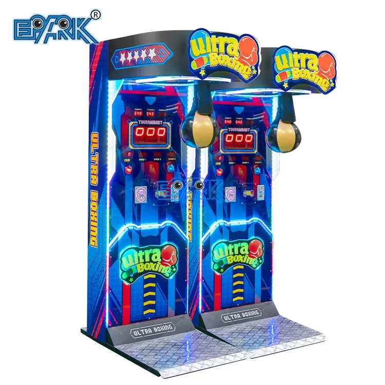 सिक्का संचालित खेल आर्केड पंच मुक्केबाजी मशीन इलेक्ट्रॉनिक गतिशील मुक्केबाजी आर्केड खेल मशीन