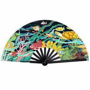 พัดมือถือไม้ไผ่ขนาด 33 ซม. รุ่นใหม่ รับสกรีนโลโก้ - Product Image 1