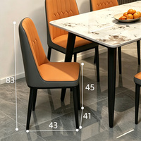 Rechteckiger Esstisch aus Gesintertem Stein mit Schwarzen Konischen Beinen aus Kohlenstoffstahl für Küche & Esszimmer