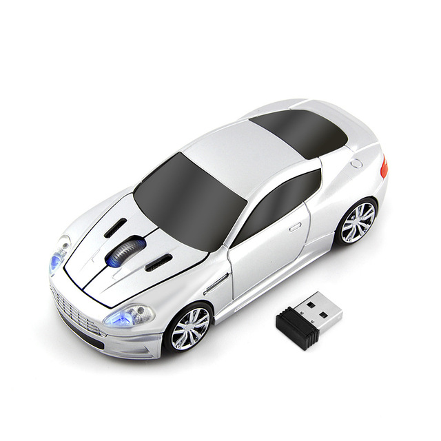 Car Wireless Mouse 2.4G USB Optical LED Backlit for Laptop Desktop Sports Use in Stock