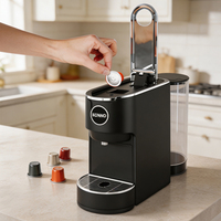 Machine à café à capsules 20 bars avec expresso et lungo réglables, réservoir amovible de 1,2 L pour hôtel et bureau