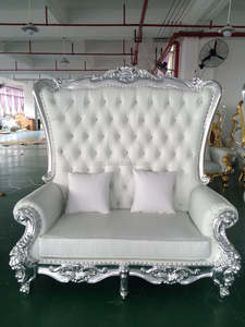 Yüksek geri beyaz deri kral taht kiralama sandalye kraliyet taht düğün sandalyesi - Product Image 6