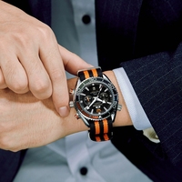 Nouvelle montre automatique mécanique PAULAREIS OM07 pour hommes 2026, bracelet en toile de nylon, étanche, lumineuse, multifonctionnelle