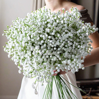 Bouquet de Gypsophile Artificiel Blanc en Gros pour Centre de Table, Décoration de Mariage, Fleurs Artificielles Blanches au Toucher Réel Effet Souffle de Bébé