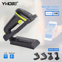 YHDAA pemindai kode batang Anti jatuh, pembaca kode batang Laser 1D sensor otomatis dengan dasar yang dapat disesuaikan