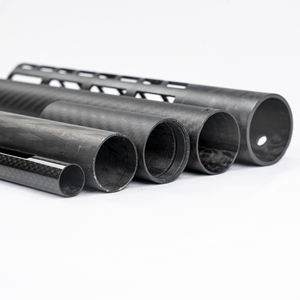 カスタム高品質3kツイルマットカーボンファイバーチューブ、CNCカット、カスタムカラー＆ロゴ、化学活性剤キャリア - Product Image 1