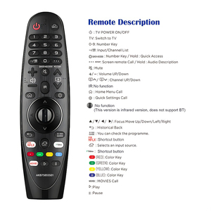 <span class=keywords><strong>Telecomando</strong></span> Universale IR MR20GA per Smart TV 3D LG, Controllo Diretto con Pulsanti <span class=keywords><strong>Netflix</strong></span> e Prime Video - Product Image 2