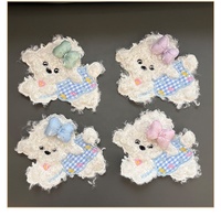 Patch brodé en chenille 3D à coudre, motif animal de dessin animé, vente en gros, OEM
