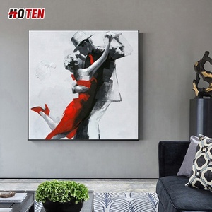 Artículos modernos para el hogar mujer flamenca española bailarina pintura al óleo estilo abstracto lienzo decoración de pared para sala de estar - Product Image 3