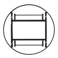 Table ronde pliable de 5 pieds en plastique moulé par soufflage, 10 places, empilable, pour usage commercial et événements