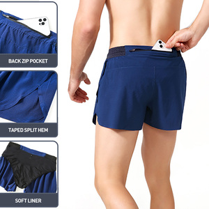 HEALY Dry Fit Léger 2 en 1 Bodybuilding Athletic Shorts Hommes Gym Running Workout Shorts avec poche zippée - Product Image 4