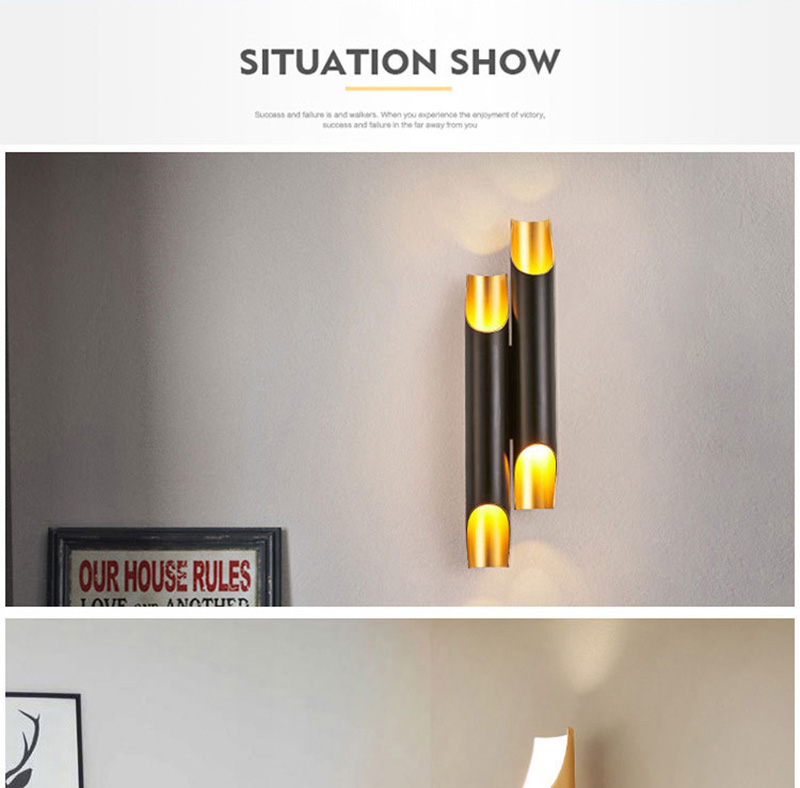 Nordic Wall Mounted Light Home Corridor Indoor up down Lighting Wall Sconce Fixture Modern led Gold Wall Lamps