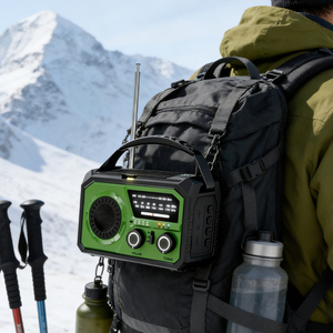 2026 Newest Portable Outdoor Emergency Radio AM/FM <strong>Solar</strong>-Powered <strong>Hand</strong>-<strong>Crank</strong> Flashlight <strong>Power</strong> <strong>Bank</strong> 3000mAh Built-in Speaker - Product Image 2