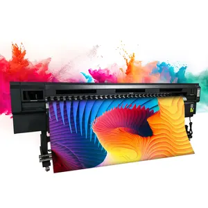 Mesin cetak digital printer inkjet i3200 dengan 4 kepala, mesin cetak digital format besar 3200mm untuk printer vinil stiker mobil