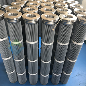 Forst công nghiệp Bụi Collector ống tấm thép không gỉ Lọc Cartridge <span class=keywords><strong>HEPA</strong></span> màu xanh Polyester <span class=keywords><strong>PTFE</strong></span> xếp li túi lọc - Product Image 5