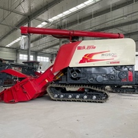 Moissonneuse-batteuse automotrice à chenilles pour riz, blé, colza et céréales, avec transmission par engrenages, moteur 88 kW et boîte de vitesses, également adaptée pour la récolte du manioc