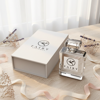 Flacon de parfum transparent 30 ml 50 ml 100 ml et boîte en papier blanche, flacon de parfum et emballage, flacon de parfum et coffret de luxe