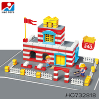 Briques à monter soi-même pour enfants maçons architectes Mini quartier général de la police 540 blocs de construction en granulés ensemble jouets