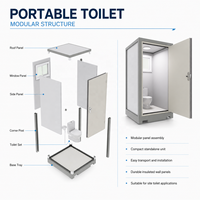 Kontainer Toilet Portabel Ramah Lingkungan Modern Kelas Atas Grosir, Panel Sandwich Baja Terisolasi, Ukuran Kustom untuk Acara Luar Ruangan