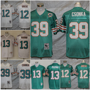 Maillot de football des Dolphins de Miami 13 Marino, maillot rétro en maille blanche pour hommes - Product Image 5