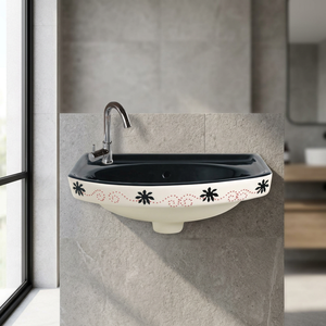 Glossy White Solid Surface Wall Hung Wash Basin One Piece Bathroom Sink for Villa Mall Commercial Projects Wholesale - Product Image 6
