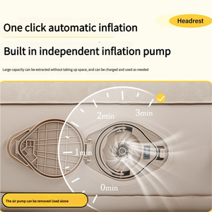 <span class=keywords><strong>Lit</strong></span> gonflable convertible double moderne avec pompe intégrée, matelas gonflable pliable et portable en mousse de PVC pour la maison et le camping en plein air - Product Image 3