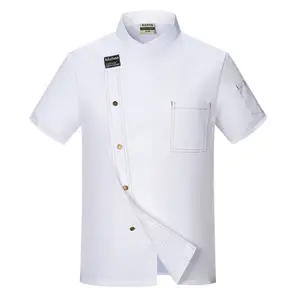 Ropa de trabajo de chef unisex, ropa de cocina de catering para hoteles, manga larga para hombres y mujeres de manga corta, repostería