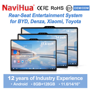 จอภาพติดพนักพิงศีรษะในรถยนต์ NaviHua สำหรับ BYD, Xiaomi, Denza, Toyota ระบบความบันเทิงเบาะหลัง หน้าจอสัมผัส เครื่องเล่นมัลติมีเดียสำหรับผู้โดยสาร - Product Image 1