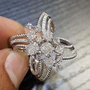 Bague de fiançailles en zircon torsadé multicouche pour femmes, bijoux de luxe pour les doigts - Product Image 6