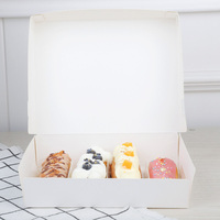 Boîtes d'emballage alimentaire pliables en carton mat écologique avec logo personnalisé imprimé, pour boulangerie, sushis, desserts