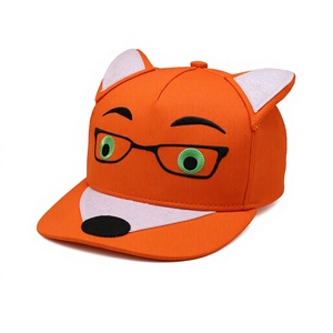 Casquette de baseball pour enfants à visière plate, broderie de dessin animé, motif animal mignon, style sportif, en tissu Oxford Dobby, personnalisable OEM 3D - Product Image 1