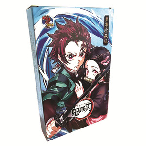Vente en gros de 48 boîtes de cartes de collection <span class=keywords><strong>Demon</strong></span> <span class=keywords><strong>Slayer</strong></span>, boîte de cartes de jeu d'anime Kamado Tanjirou Kamado, cadeau de Noël - Product Image 1