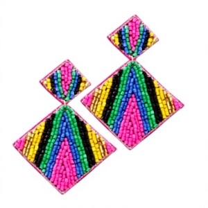 Pendientes de botón con diseño de labios y cuentas de alta calidad para mujer, joyería llamativa redonda multicolor, accesorio de moda para fiesta y boda - Product Image 5